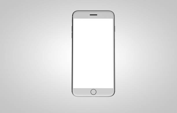 istock 3D illustration smart phone mock up with white blank screen 1128258562