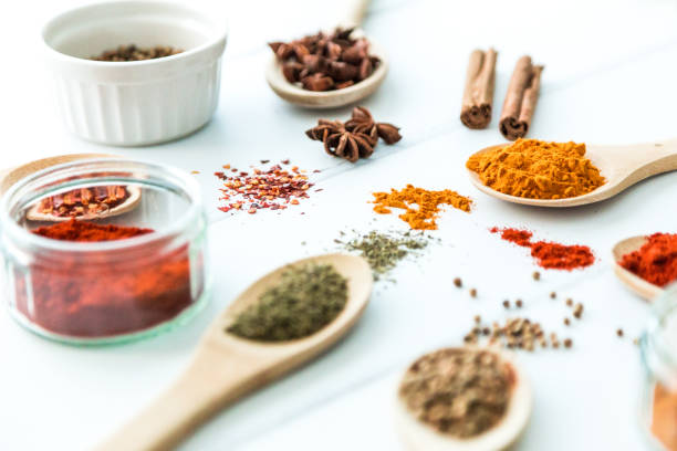istock Selection of Colorful Fresh Herbs and Spices 1128258789