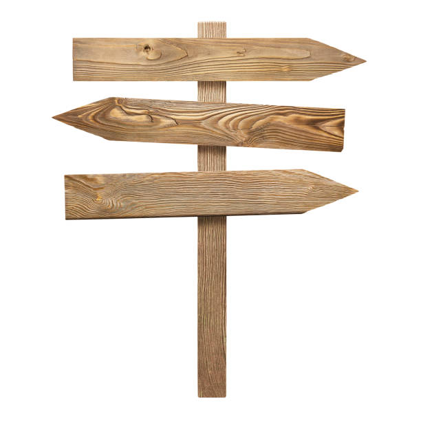 istock Wooden signs on white 1128259056