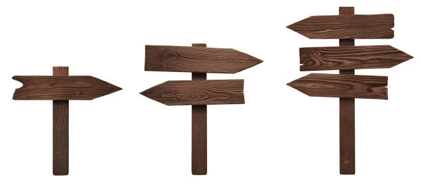 istock Wooden signs on white 1128259345