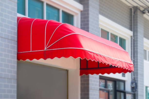 istock Awning in front of the building 1128263447