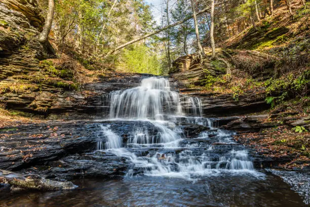 Photo of Autumn at Onondaga Waterfall in Ricketts Glen State Park