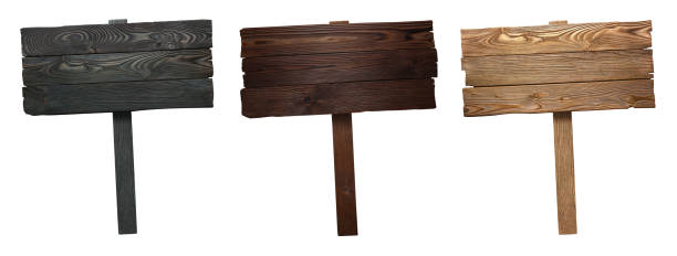 istock Wooden signs on white 1128264176