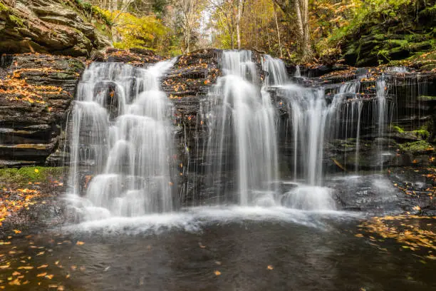 Photo of Autumn at Onondaga Waterfall in Ricketts Glen State Park