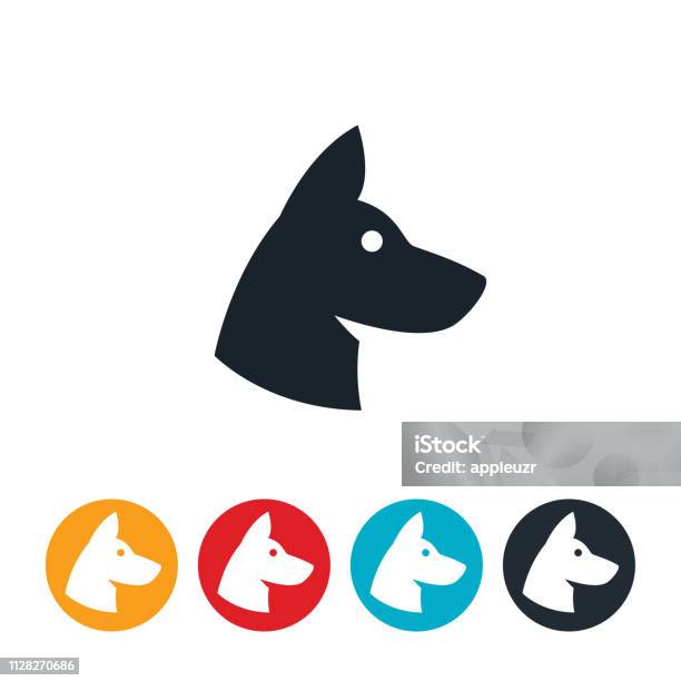 German Shepherd Dog Icon Stock Illustration - Download Image Now - Police Dog, German Shepherd, Dog