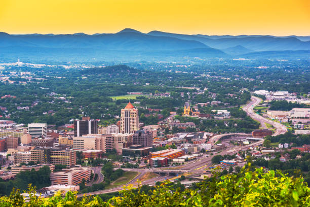 istock Roanoke, Virginia, USA downtown skyline at dusk 1128274029