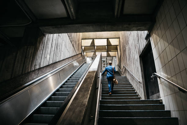 businessman commuting stock photo