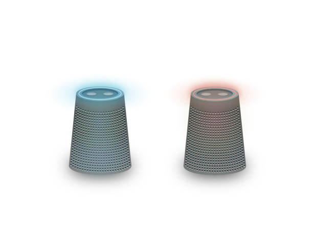 Virtual Assistant / Smart Speaker vector art illustration