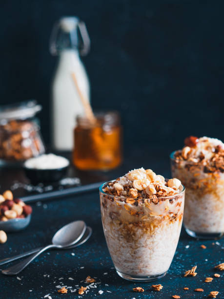 istock Gingerbread coconut overnight oats 1128278820