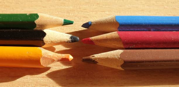 istock Colour pencils. Multicolored pencils. Wooden pencils. 1128284802