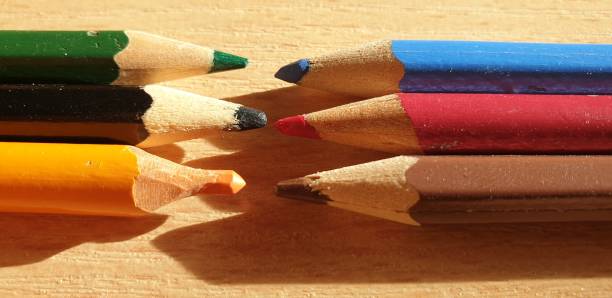 istock Colour pencils. Multicolored pencils. Wooden pencils. 1128284814