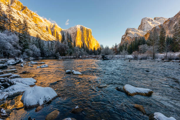 istock Yosemite National Park in winter after snow storm 1128286963