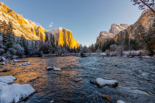 istock Yosemite National Park in winter after snow storm 1128286975