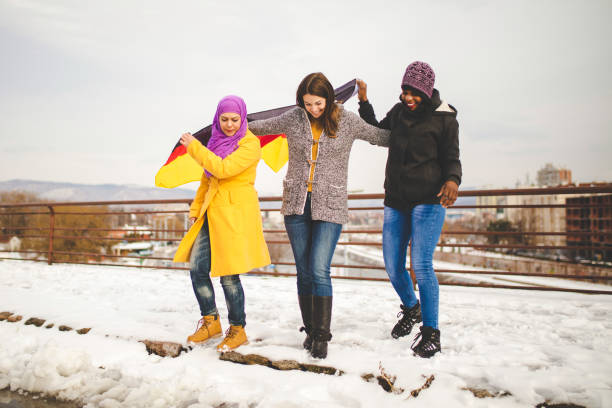 istock Diverse group of women with German flag 1128294655