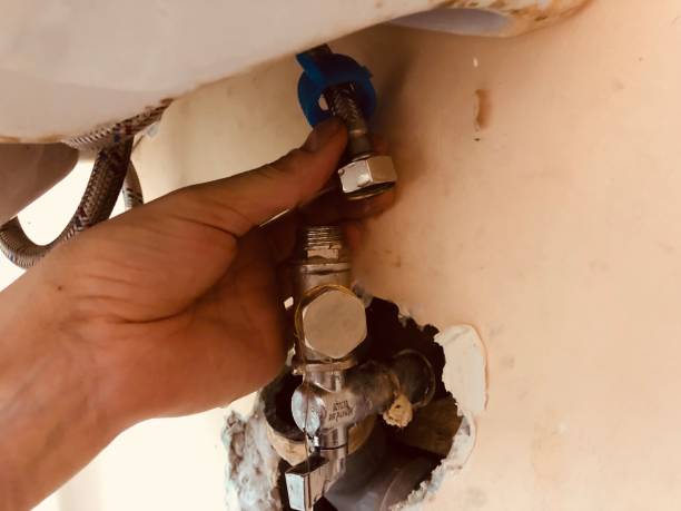 istock Pipes tubes and plumber work 1128296297