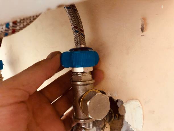 istock Pipes tubes and plumber work 1128296339