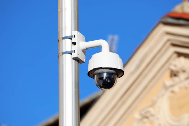 istock Dome Type Camera In City Center 1128297218