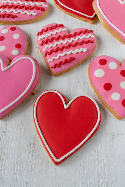 istock Group of Heart-shaped cookies 1128306853
