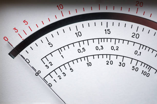 istock Analog display of the dial gauge with numbers on a white background 1128308618