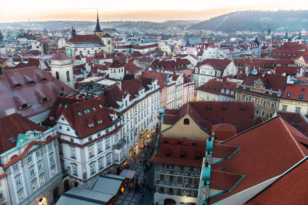 istock View on Prague panorama with red roofs and historic architecture 1128321102