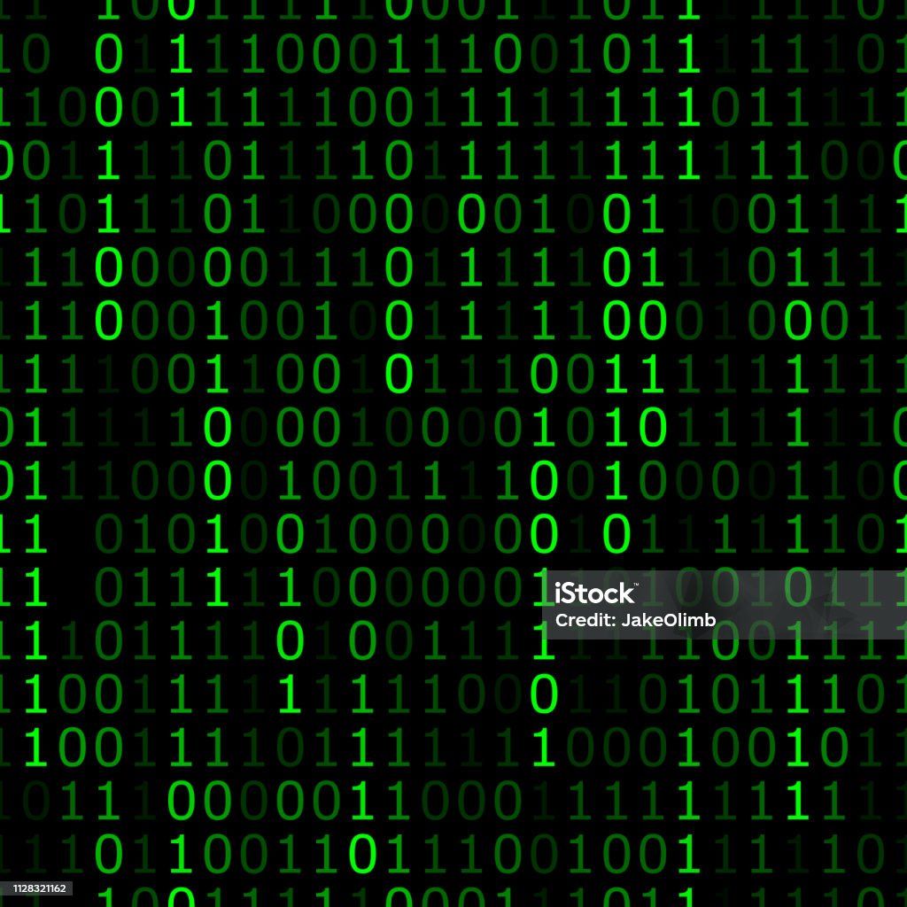 Binary Fading Pattern Stock Illustration - Download Image Now - Binary ...