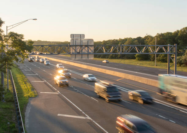 istock Morning Rush Hour Traffic on the Long Island Expressway, New York #1 1128328111