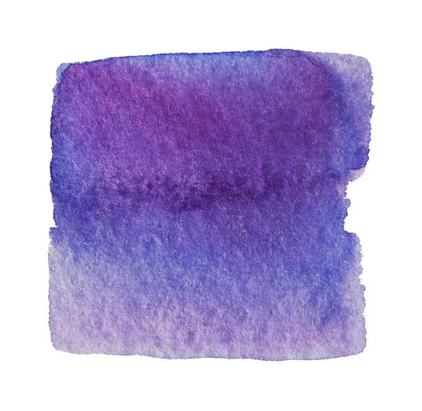 istock Watercolor violet spot isolated on white background. 1128331280