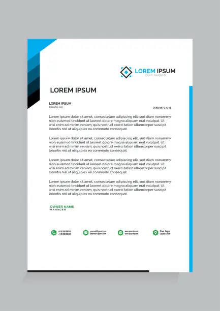 Vector illustration of Modern Company and Professional Letterhead