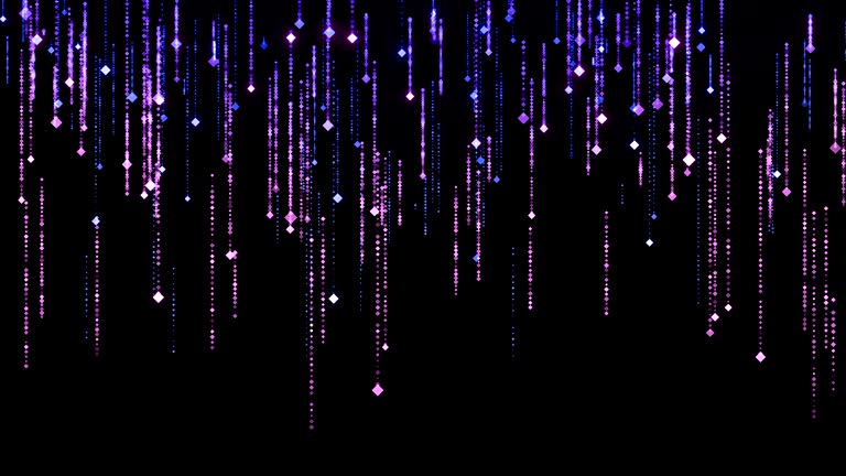 Magic rain of sparkling glittery particles background