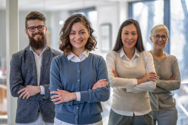 istock Multi-ethnic group of colleagues at meeting 1128341347
