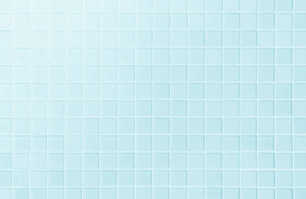 sfondo astratto di pareti e pavimenti in ceramica bianca o blu. - tiled floor dirty blue wall foto e immagini stock