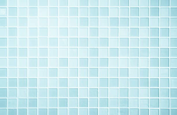 White or Blue ceramic wall and floor tiles abstract background.