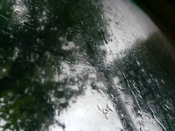 blur window-view when it rains