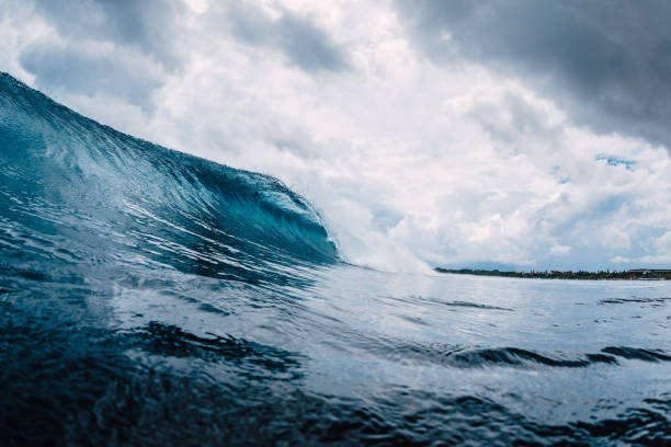 istock Blue wave in ocean. Breaking wave in Mentawai 1128377014