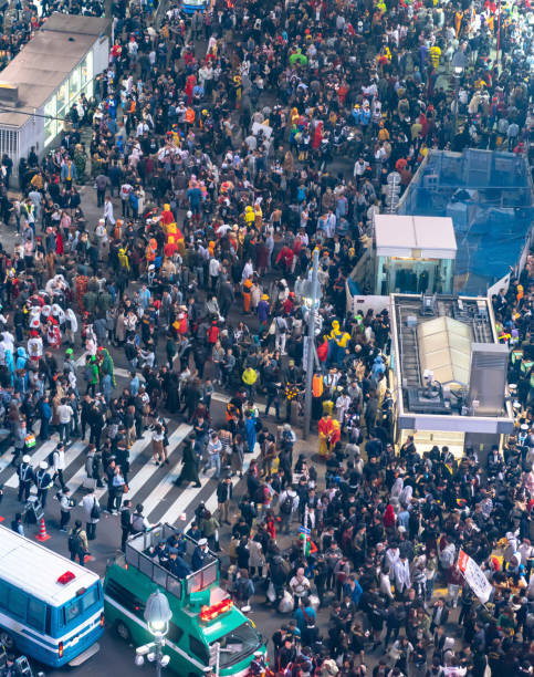 istock Pedestrians crosswalk at Shibuya district 1128377252