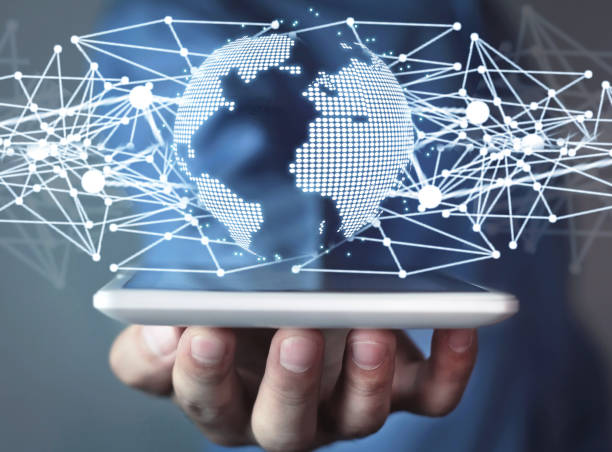 istock Global network connection. Concept of global business and internet 1128383083