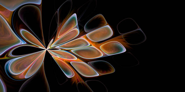 istock Fractal abstraction butterfly gnarl on a black background 1128383778