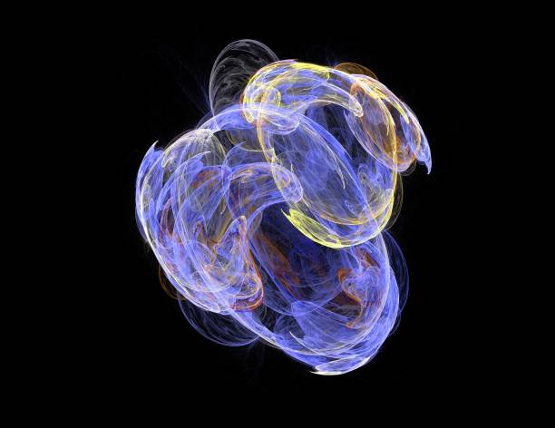 istock image of one Digital Fractal on Black Color 1128388065