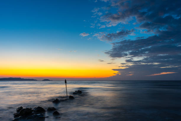 istock Magic romantic silent ocean water and endless horizon in pretty twilight mood 1128392065