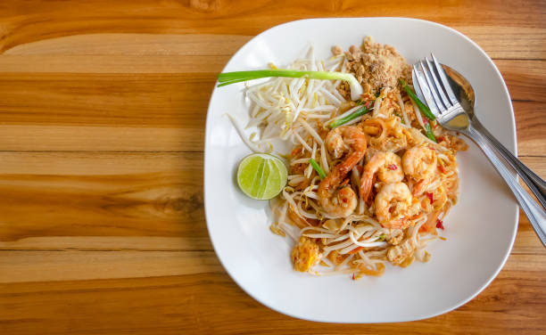 istock pad thai noodles - Birds Eye View 1128394514