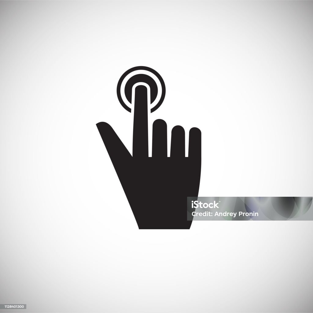 Pushing Hand Vector Pushing Hand Finger On White Background Stock Illustration - Download ...