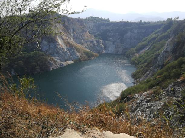 istock Beautiful river and lake in Thailand 1128406047