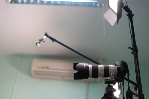istock Camera and video equipment in the room 1128407670