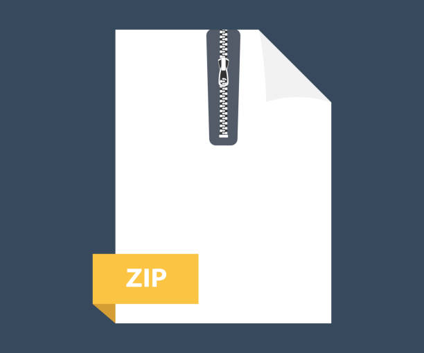 значок файла цип. вектор значка значка расширения файла архива зип. - зип stock illustrations