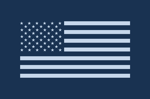 American flag vector icon.