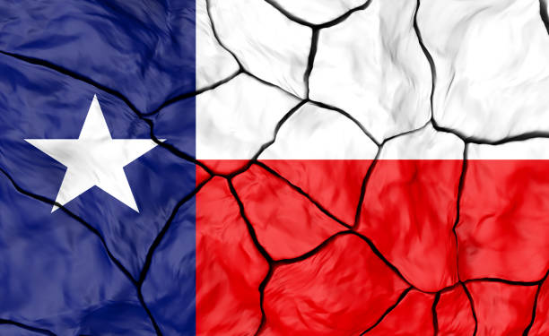 fond de drapeau texas sur cracked - texas blues photos et images de collection