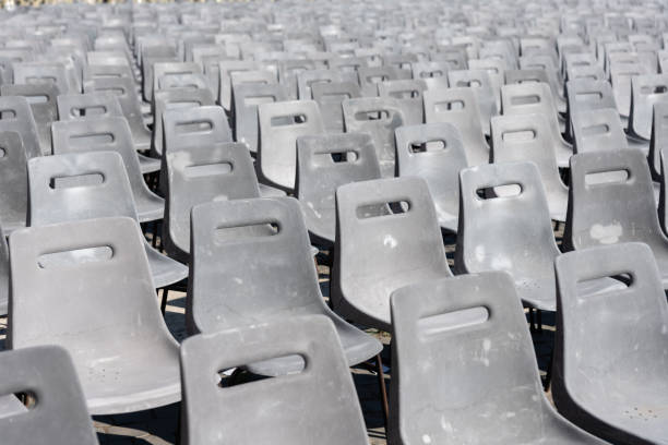 istock Chairs of an open air event 1128415902