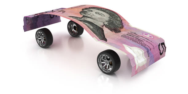 istock 5 Australian Dollar Note with Wheels II - 3d illustration 1128416991