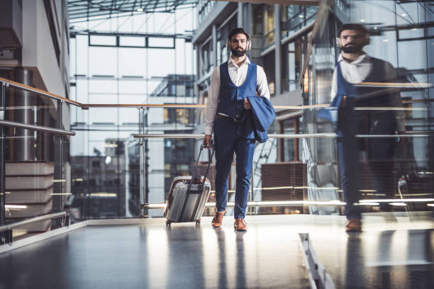 istock Businessman traveling. 1128419159