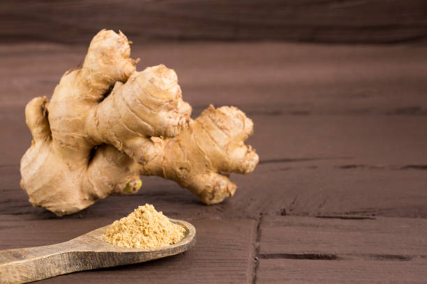istock Ginger root and ginger powder - Zingiber officinale 1128420563